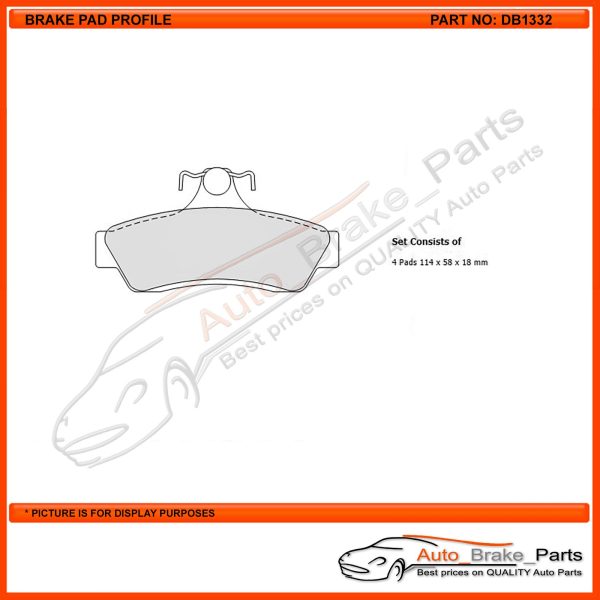 Protex Ultra Rear Brake Pads for Statesman WK 3.8L V6 Supercharged DB1332CP - Image 2