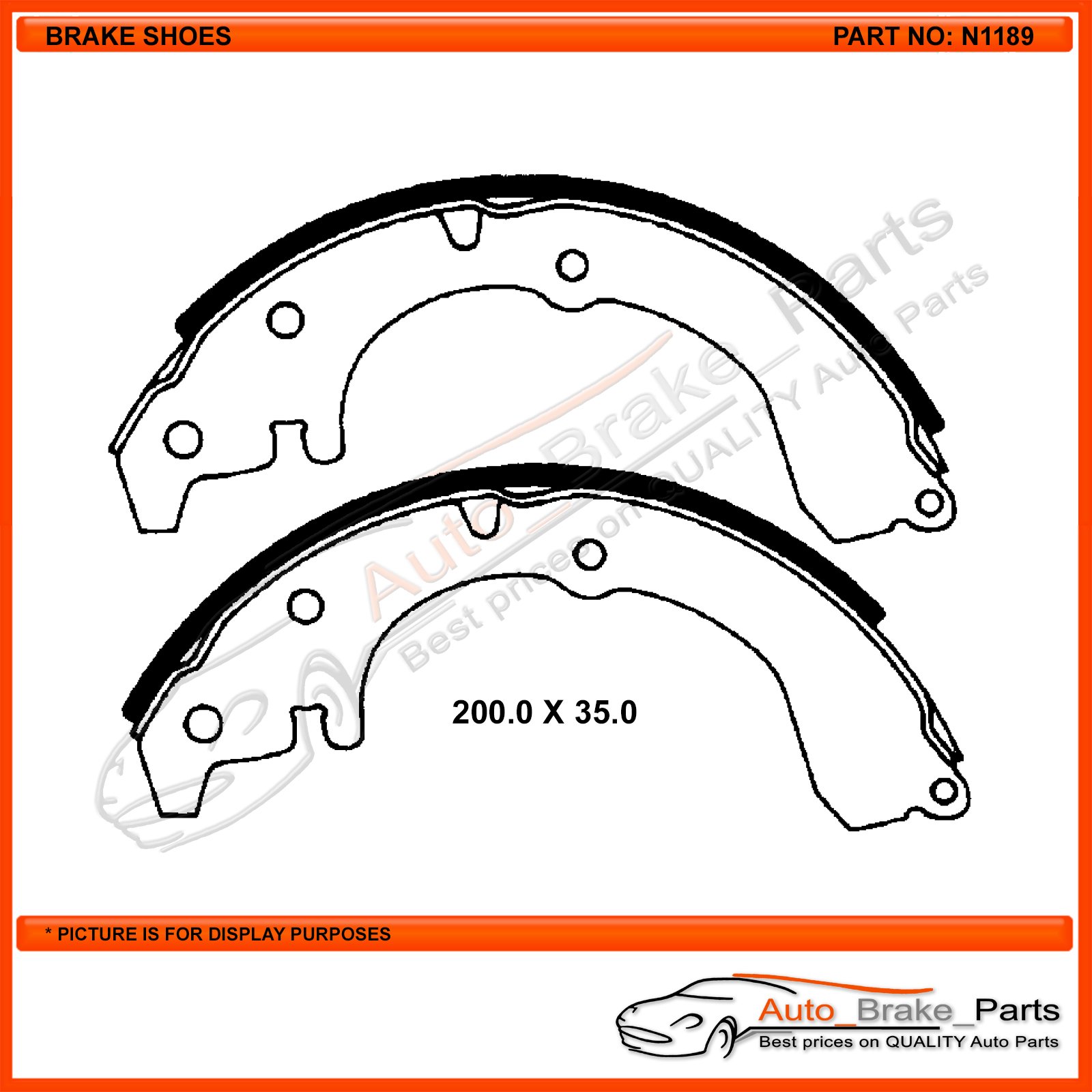 CBA Rear Brake Shoes for TOYOTA COROLLA KE55 Liftback With Imported Brakes - Image 2