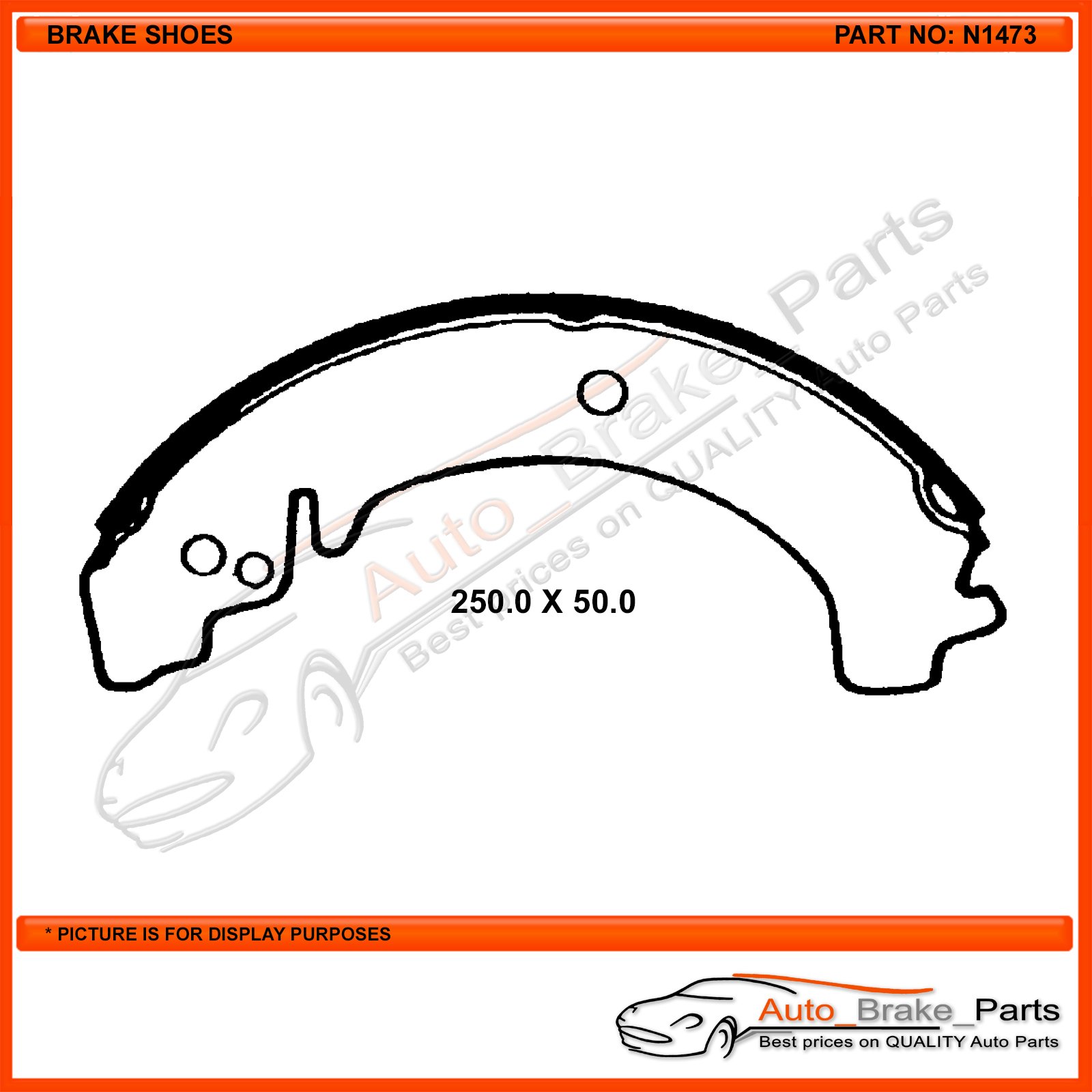 CBA Rear Brake Shoes for LADA NIVA - N1473 - Image 2