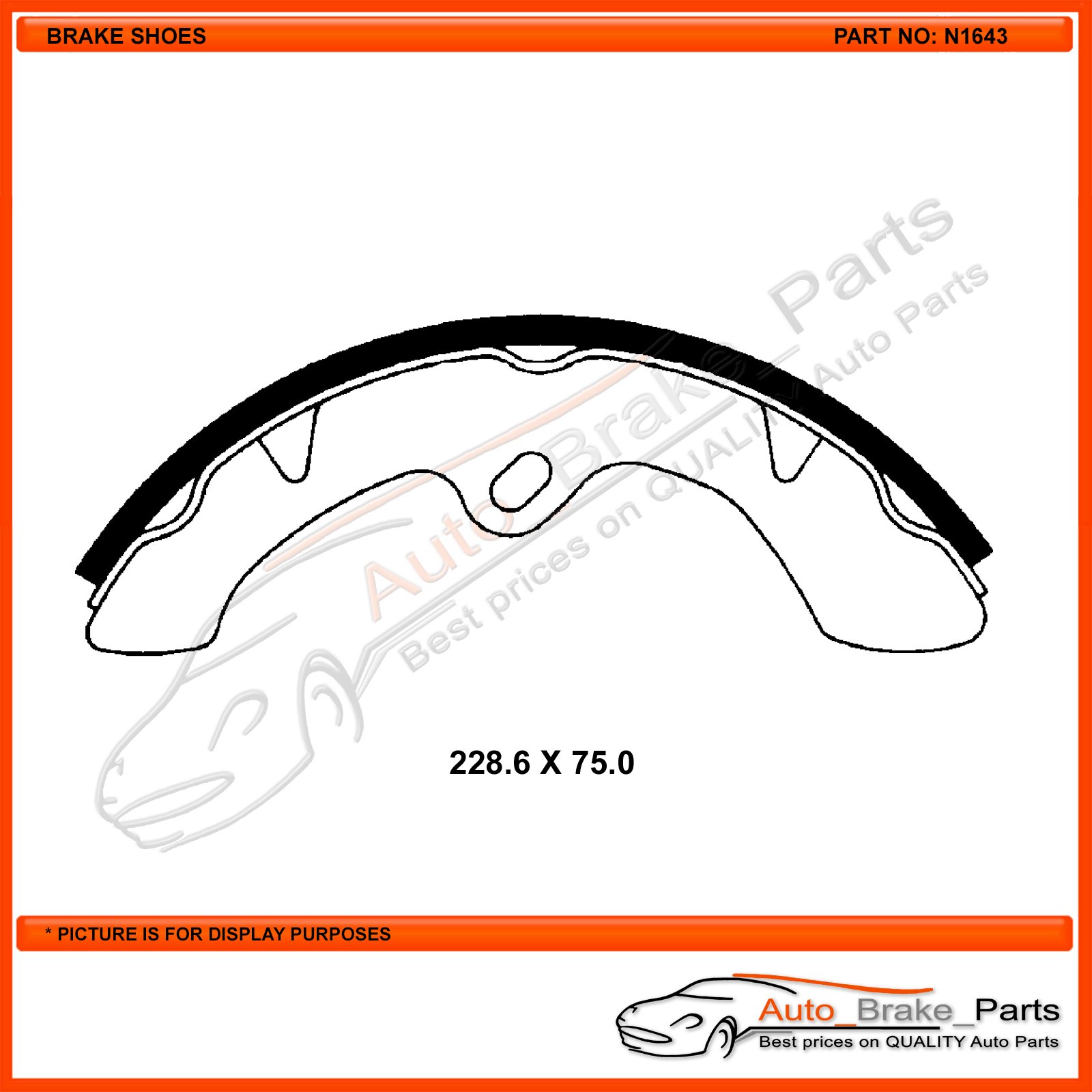 CBA Rear Brake Shoes for MAZDA TITAN WGSAT - N1643 - Image 2