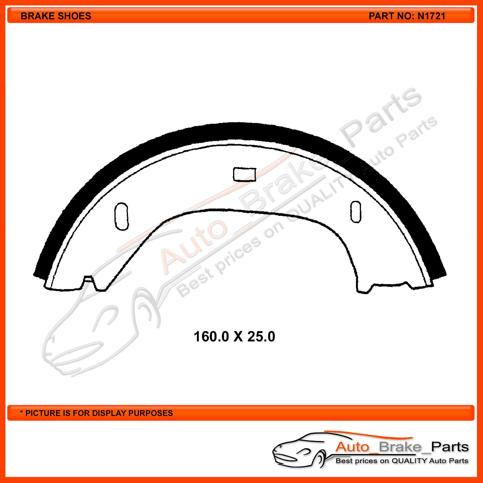 CBA Handbrake Shoes for BMW Series 3 5 6 7 - 160mm - N1721 - Image 2