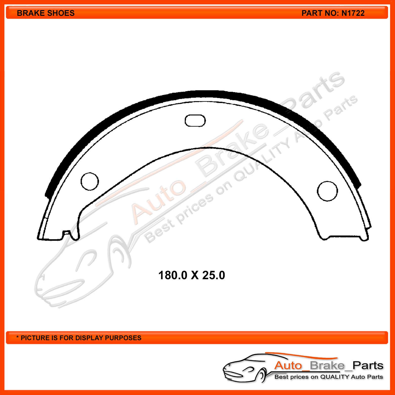 CBA Handbrake Shoes for BMW Series 3 5 6 7 - 180mm - N1722 - Image 2