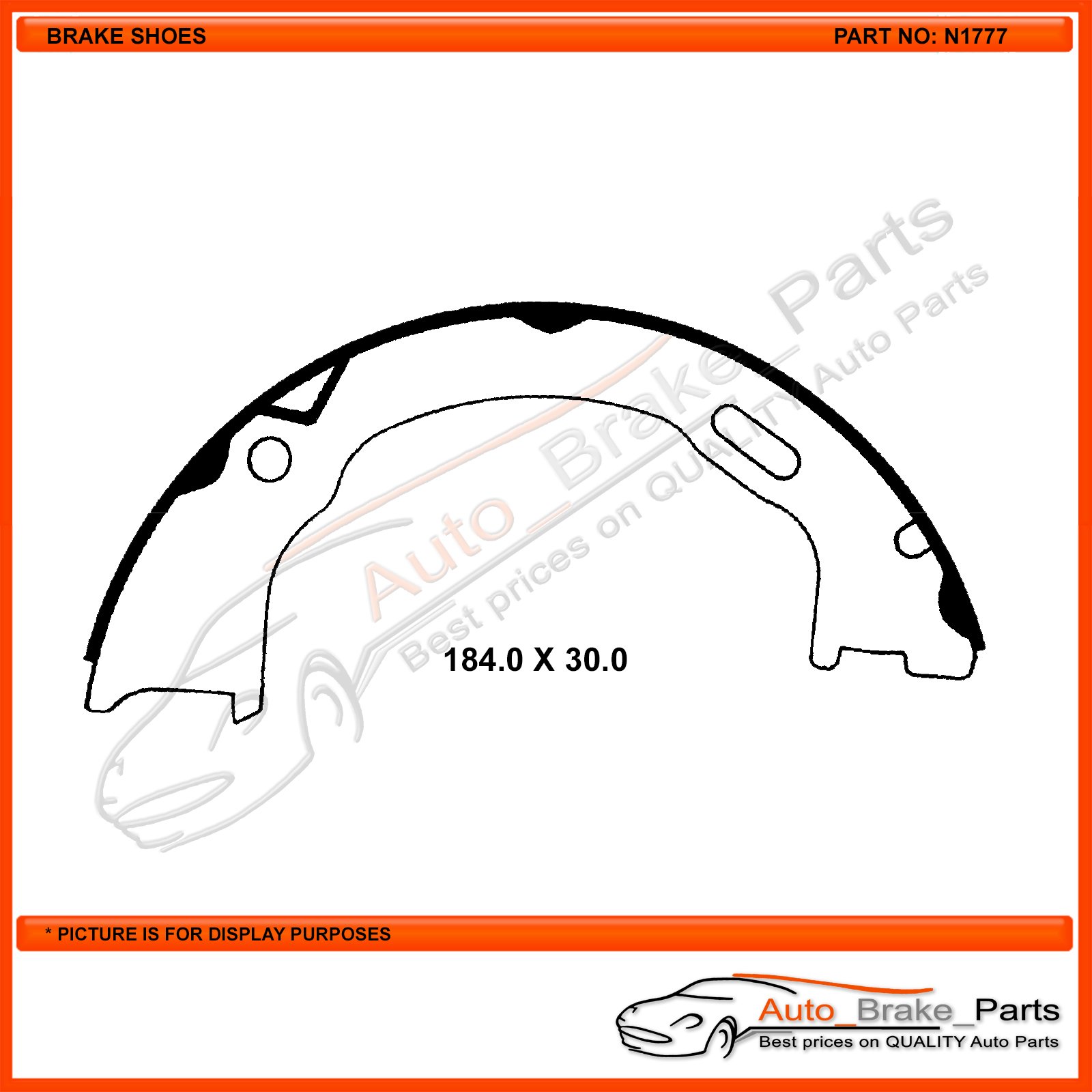 CBA Handbrake Shoes for JEEP GRAND CHEROKEE WAGONEER - N1777 - Image 2