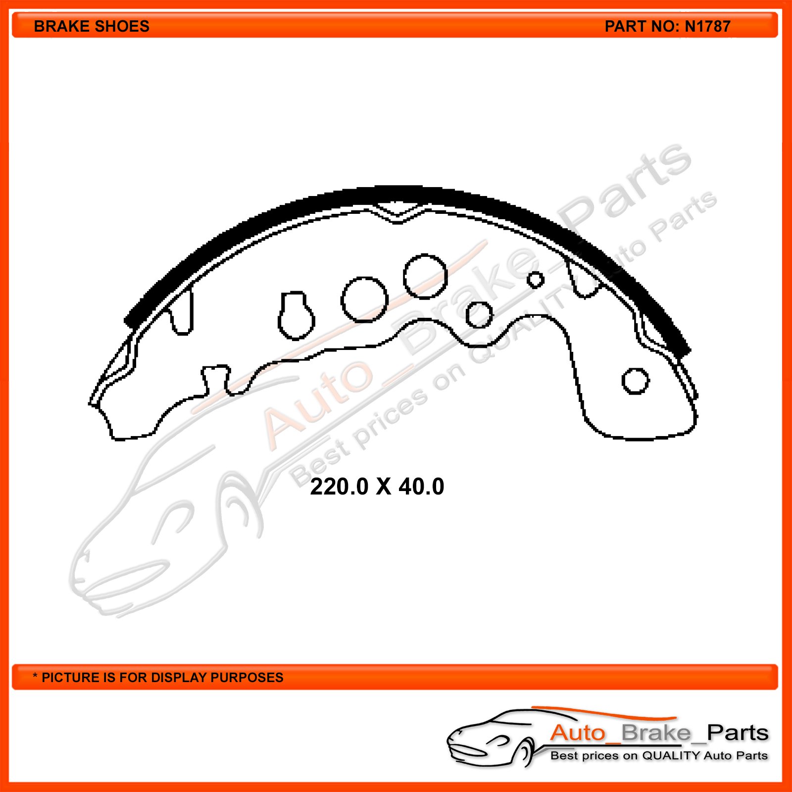 CBA Rear Brake Shoes for SUZUKI GRAND VITARA 2.5L - N1787 - Image 2