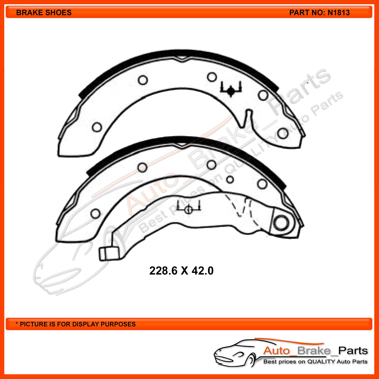 CBA Rear Brake Shoes for RENAULT MEGANE All With Lucas Rear Brakes - N1813 - Image 2