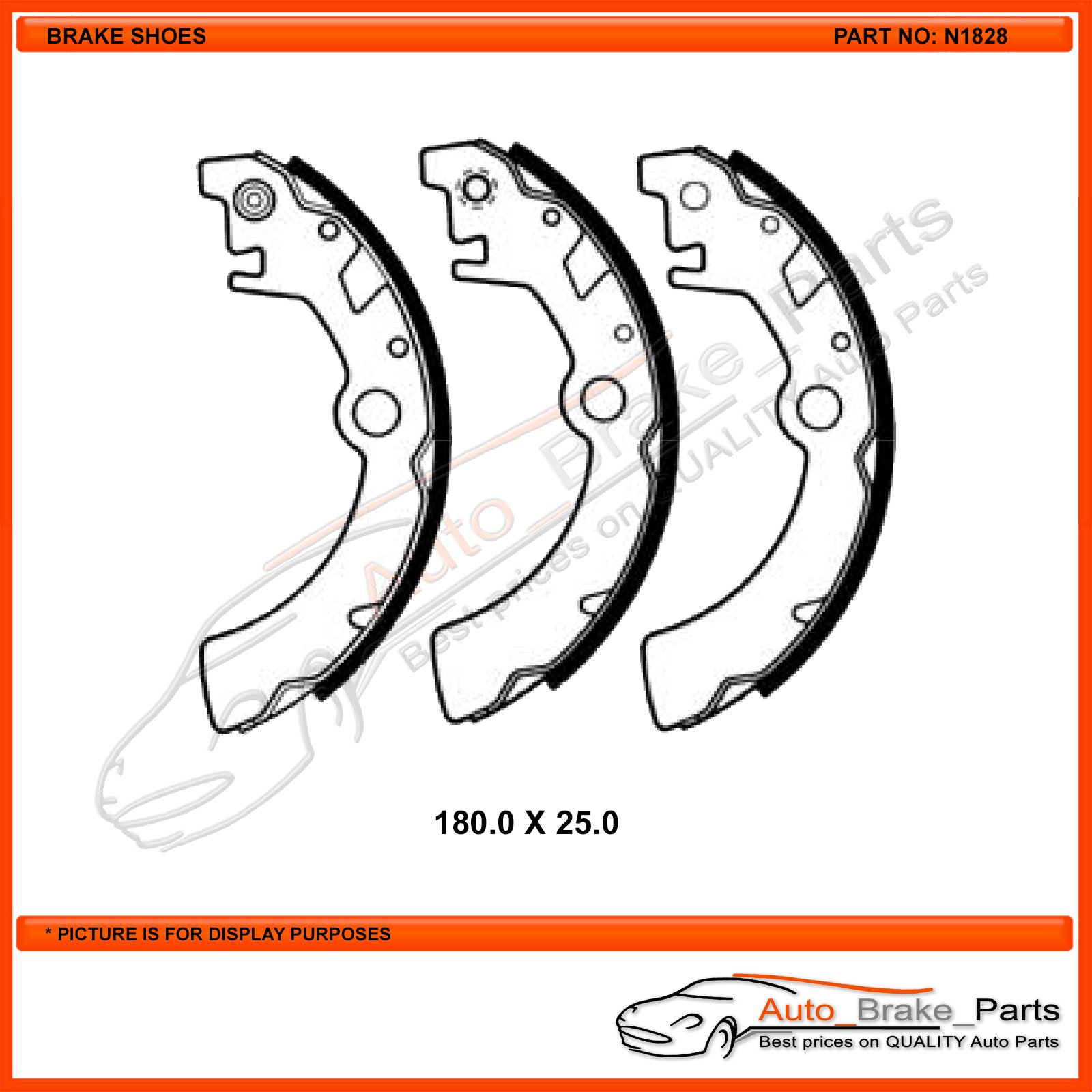 CBA Rear Brake Shoes for SUZUKI R WIDE WAGON MA61S MB61S - N1828 - Image 2
