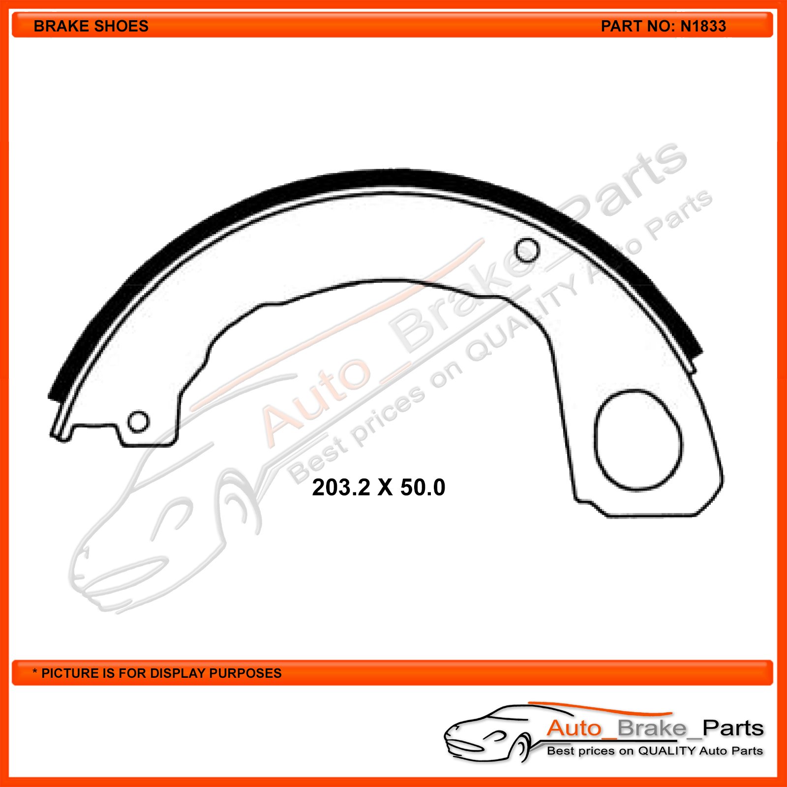 CBA Handbrake Shoes for ISUZU N P R Series With 203 2mm Drum - N1833 - Image 2