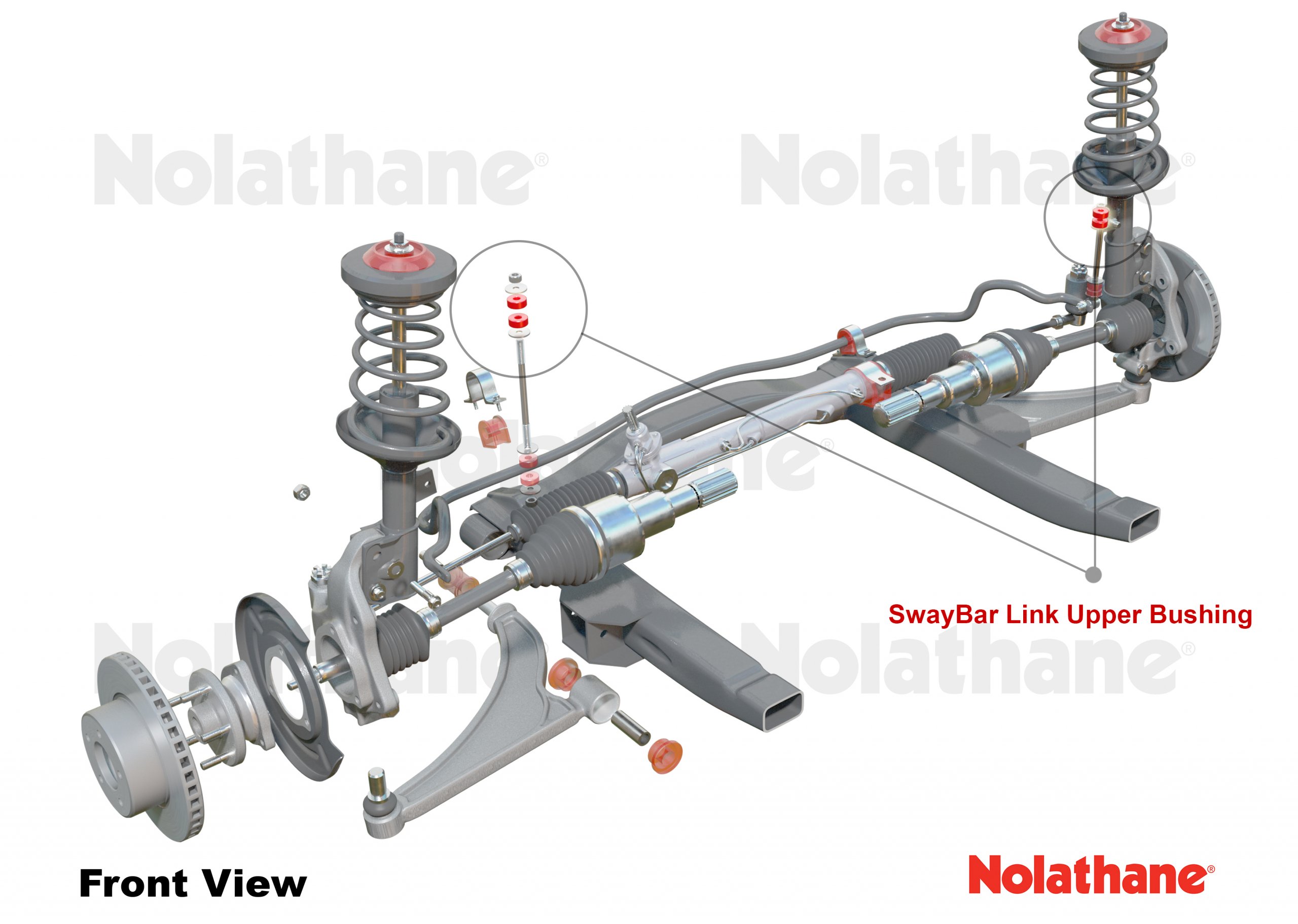 Nolathane Front Sway bar - link upper bush for HSV AVALANCHE VY - 42451 - Image 4